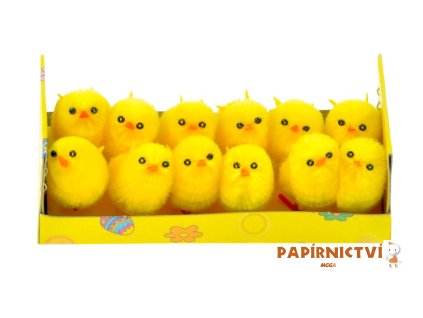 Velikonoční kuřátko set 12ks, 3cm,  plastová krabička 2221325