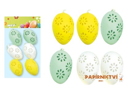 Vajíčka plast 6cm/6ks mix S180259G 2221329