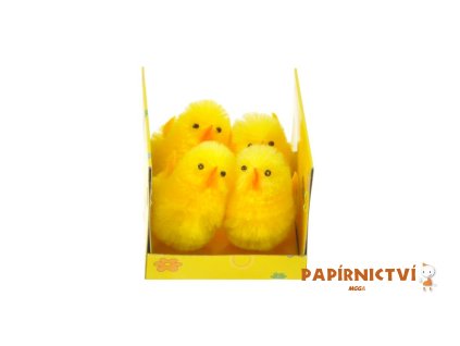 Velikonoční kuřátko set 4ks, 5cm, plastová krabička 2221469