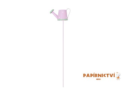 Zápich konvička kov 29cm fialová 2221628