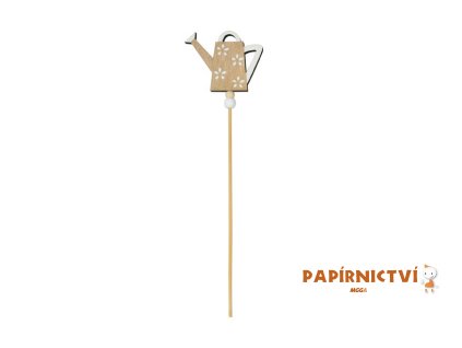 Zápich konvička dřevo 25cm 2221630