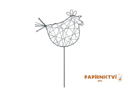 Zápich slepice kov 47cm 2221641