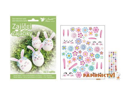 Sada k dekorování 7739 4 ks vajíček - zajíčci 2221702