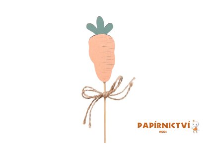 Zápich dřevo mrkev 27,5x3,5cm 2221712