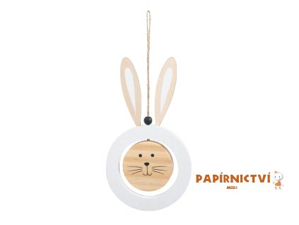 Závěs dřevo zajíc 17,5x10cm natur 2221715