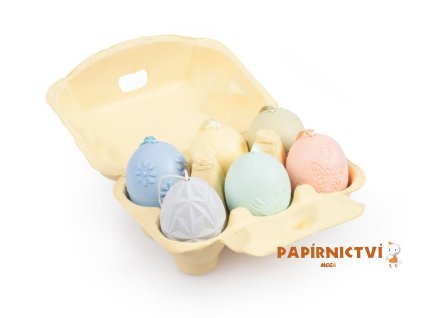 Vajíčka plast 6cm/6ks mix barev a motivů (prolis) 2221728