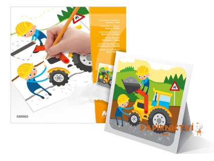 Omalovánky se stojánkem Stavba 7 listů 18x18cm 5300923