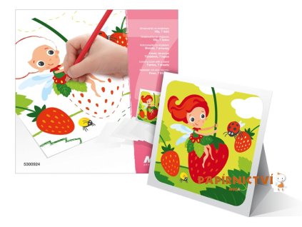 Omalovánky se stojánkem Víly 7 listů 18x18cm 5300924