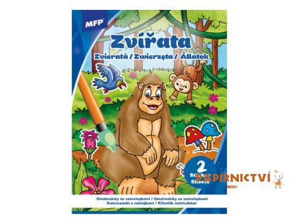 Omalovánky se samolepkami Zvířata 210x295mm/32s 5301224