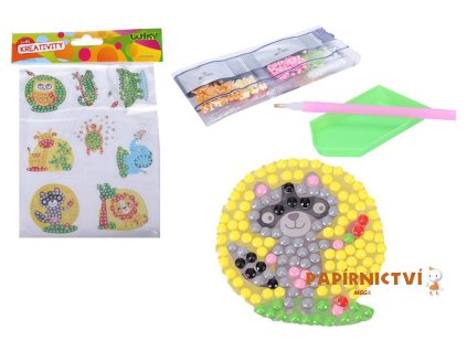 Kreativní set W033544 diamond nálepky Zvířátka 5330449
