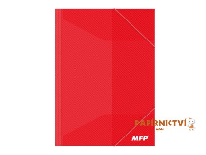 Složka M A4 červená 3 klop.s gumou PP 5370339