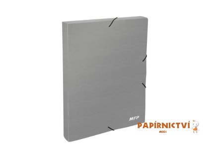 Složka M box 3cm s gumkou A4 šedá 5371183