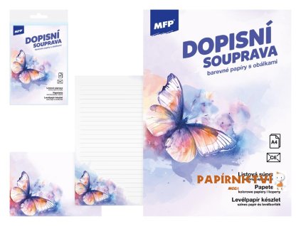 Dopisní papír barevný LUX 5+10 (Motýl) 5550368