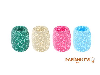Stuha vázací s potiskem puntíky 1cm/10m 5660332
