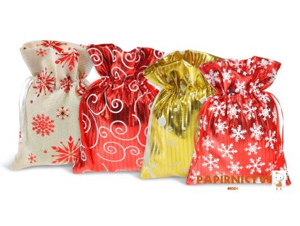 Sáček textil vánoční 13x18cm mix 5800723