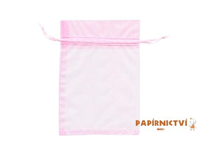 Sáček organza 12 x 17cm růžový 5800794