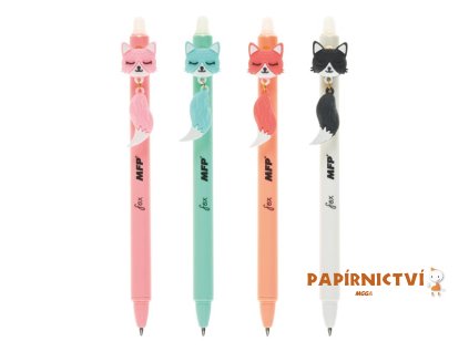 Kuličkové pero gumovací Fox, 0,5, modré 6001187