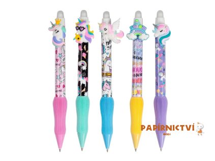 Kuličkové pero gumovací Unicorn, 0,5, modré 6001405