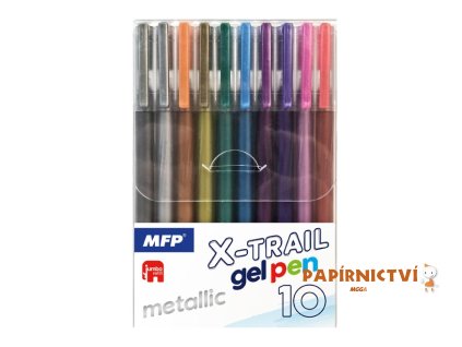 Gelové pero set BS 10ks METAL 6001415