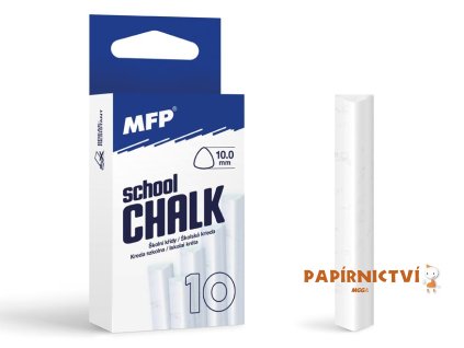 Křídy M bílá trojhranné  10 ks v krabičce neprášivá 6320124