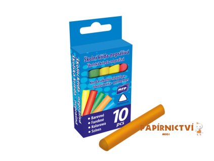Křídy M barevné trojhranné 10 ks v krabičce neprášivá 6320125