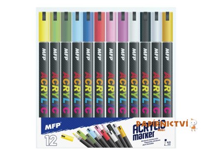 Akrylový popisovač MFP 4mm set 12ks 6410819