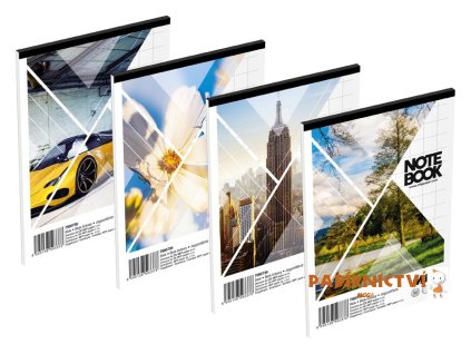 Blok trhací A6 čtverečkovaný, 50 listů, mix 7500736