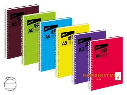 Blok se spirálou A5 linka, 80 listů 7500804