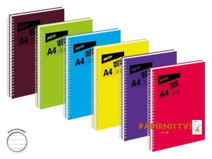 Blok se spirálou A4 linka, 80 listů 7500813