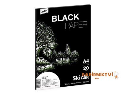 Skicák MFP A4/20listů černý 180g 7501471