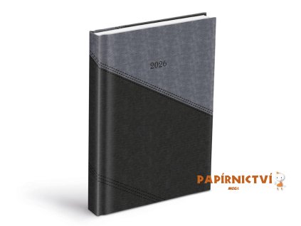 Diář 2026 D801 PU gray/dak gray 7781453