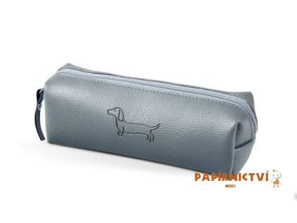 Penál etue mini cube Sausage Dog dark gray 5,5x,5,5x19cm 8071374