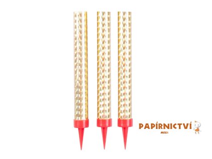 Fontána párty 12cm - 3ks - zlatá 8800125