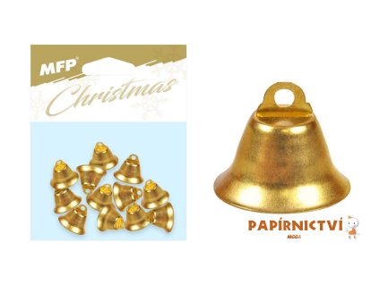 Zvonečky 1,7cm/12ks zlaté 8882342