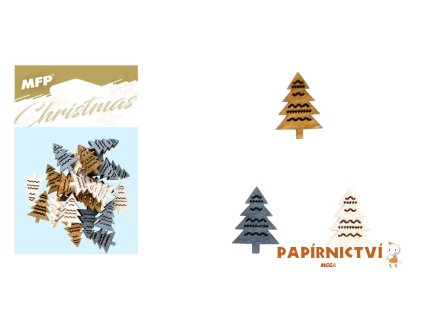 Dekorace stromek 24ks 2cm mix 8885680