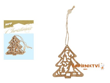 Závěs Stromek dřevěný 2ks/7cm XC2018651 8885846