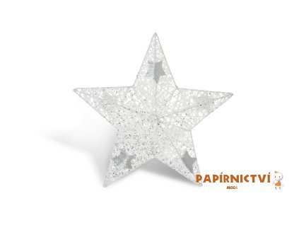 Hvězda bílá vánoční 25cm R2313/10 8885943