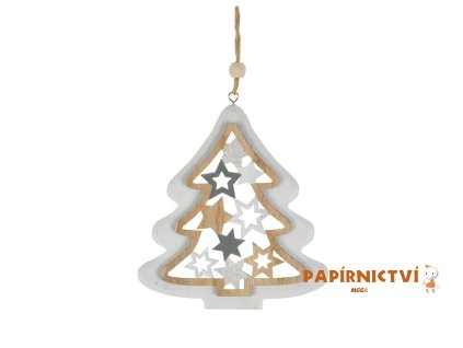 Stromek dřevo 11,5cm závěs 8886011