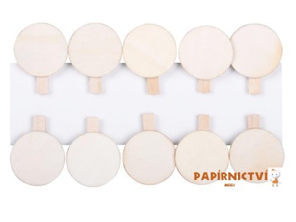 Kolíček dřevěný kolečko pr. 3cm/10ks 8886382