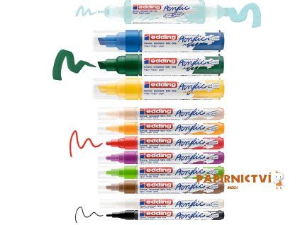 Akrylový popisovač, sada 12 barev Creative