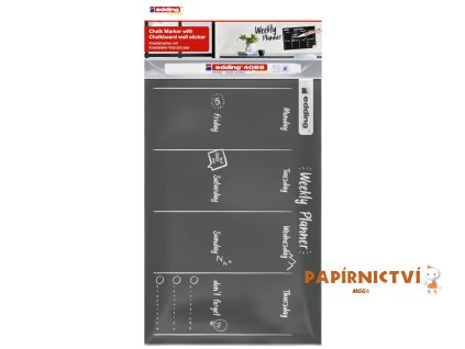 Křídový popisovač EDDING 4085 bílý + plánovač