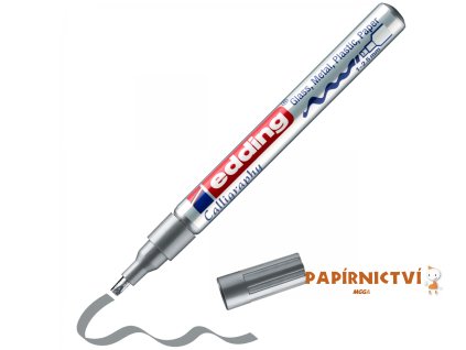 Lakový popisovač EDDING 753 kaligrafický - stříbrný