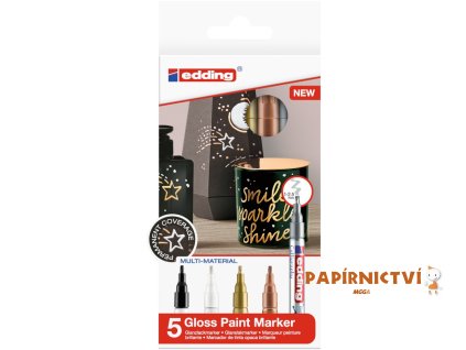 Lakový popisovač EDDING 753/5S kaligrafický, metalické barvy