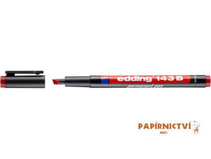 Permanentní popisovač EDDING 143 B - červený