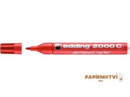 Permanentní popisovač EDDING 2000 C - červený