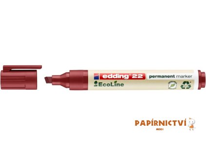 Permanentní popisovač EDDING 22 EcoLine - červený