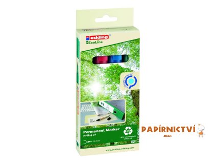 Permanentní popisovač EDDING 22 EcoLine - červený