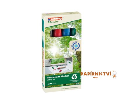 Permanentní popisovač EDDING 22 EcoLine/4