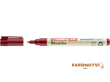 Permanentní popisovač EDDING 25 EcoLine - červený