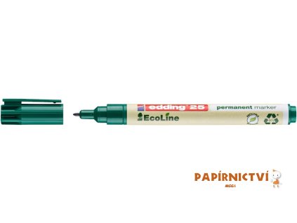 Permanentní popisovač EDDING 25 EcoLine - zelený